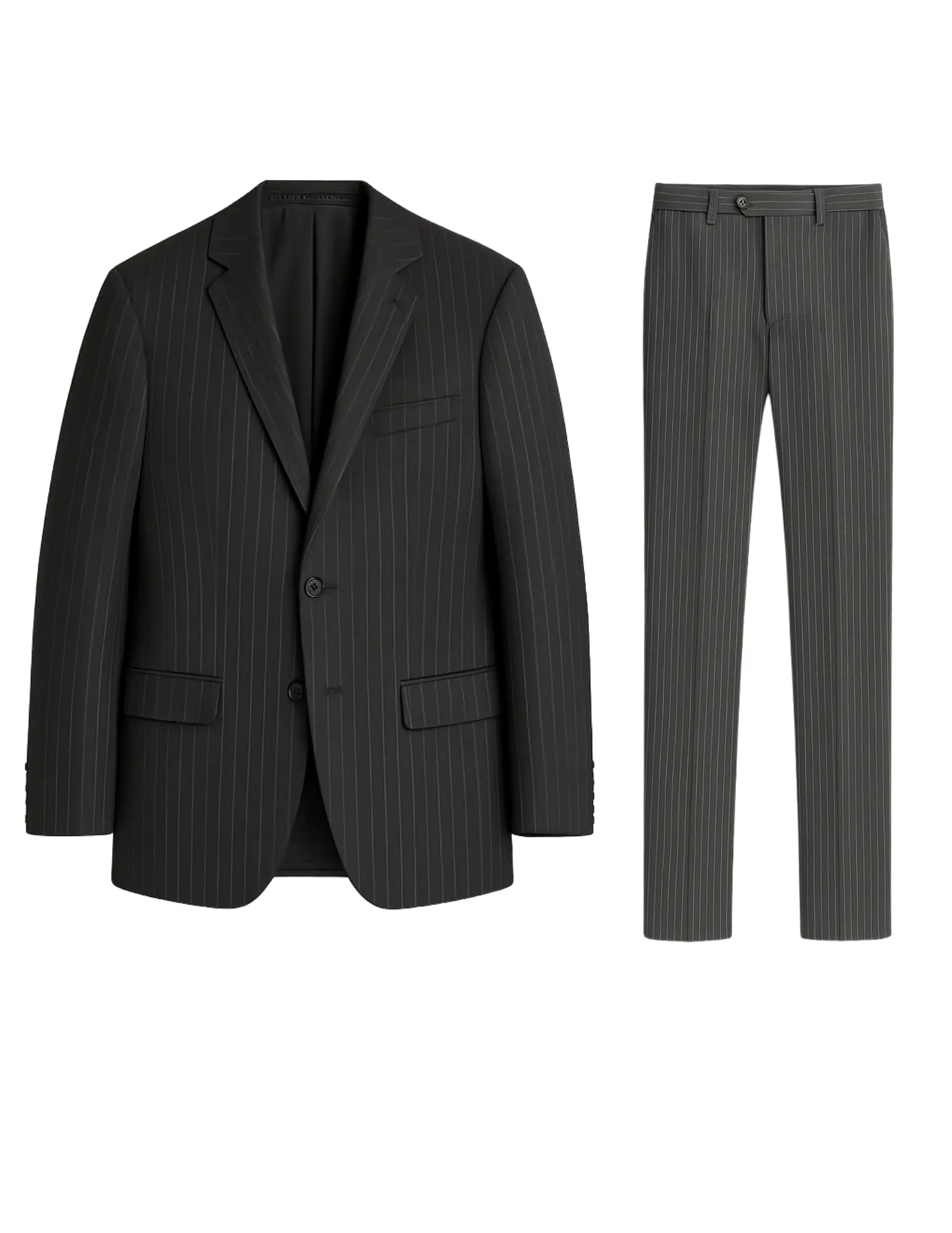 Charcoal Pinstripe Suit Bertolini
