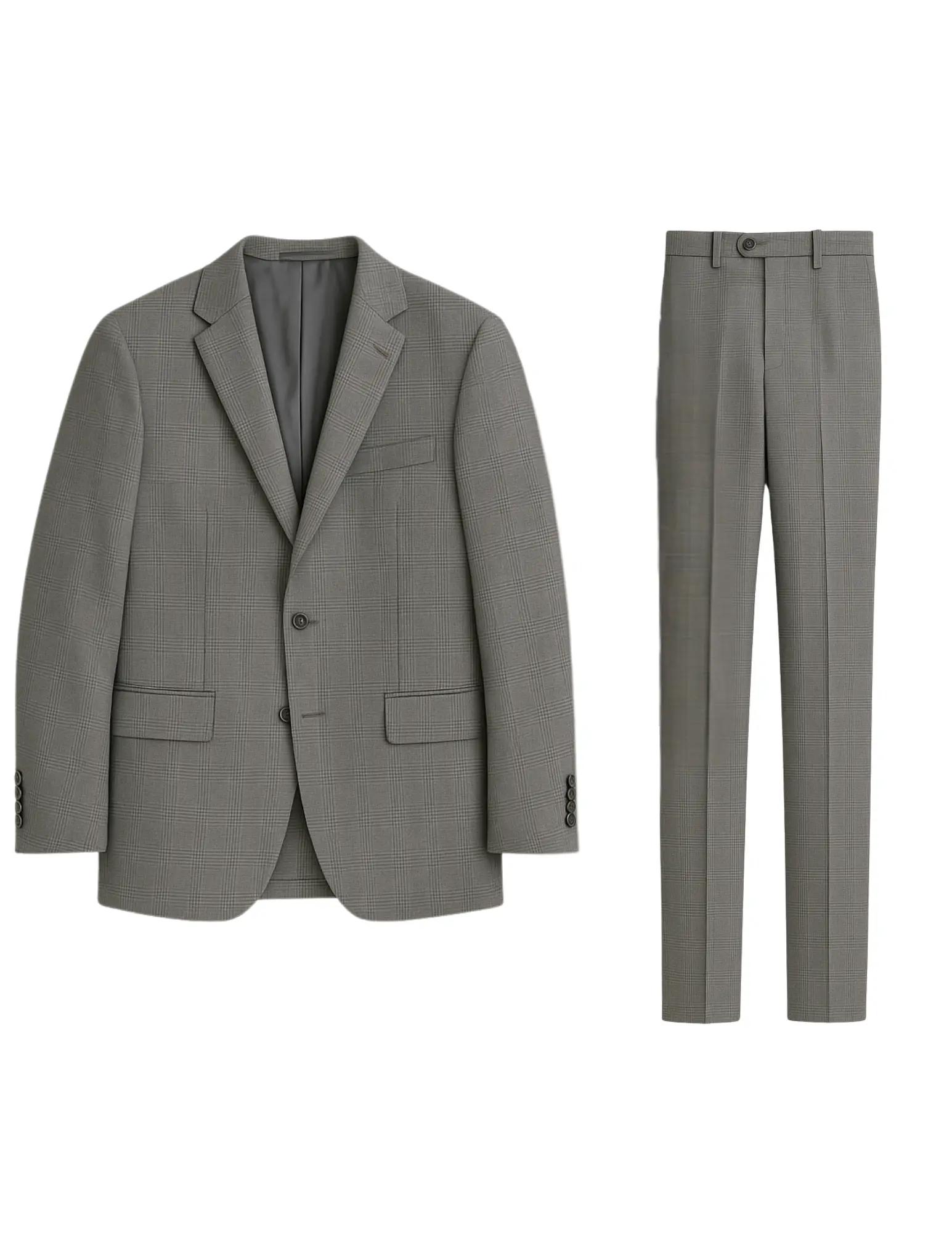 Grey Windowpane Suit Bertolini