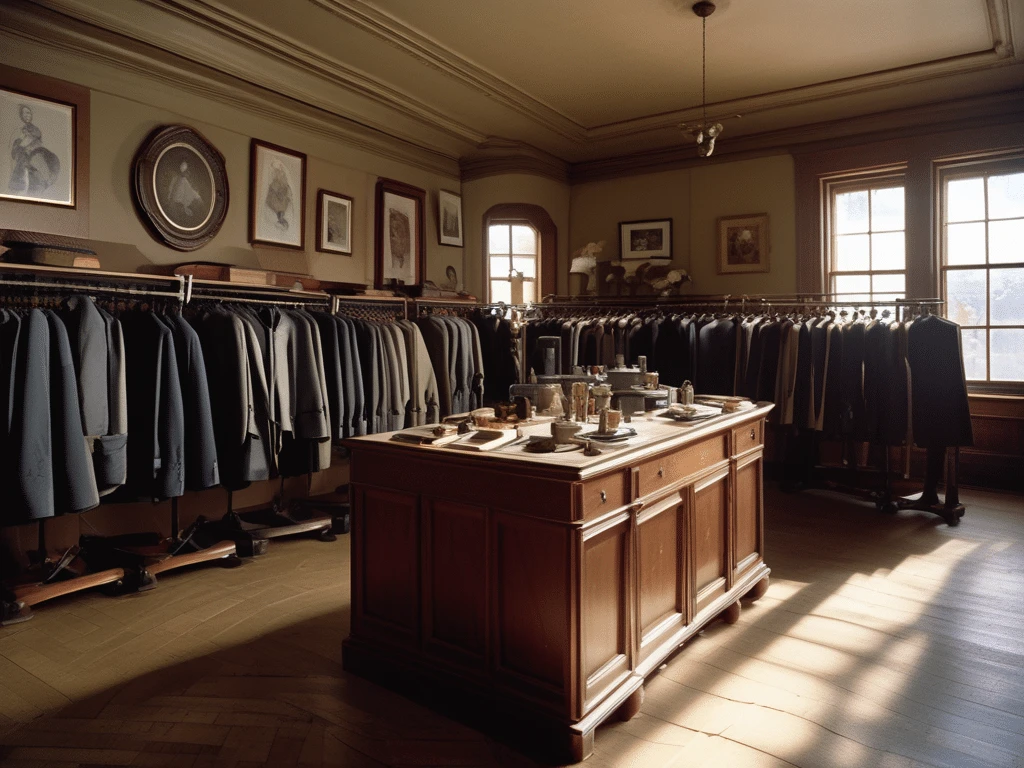 tuxedo rentals in a tailorshop