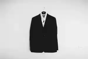 black and white, coat, suit