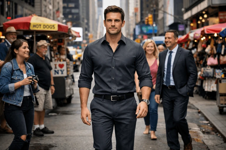 men walking in nyc confidently